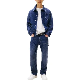 Blue Recycled Cotton Relaxed Fit Jeans