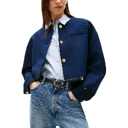 Blue Viscose Blazer