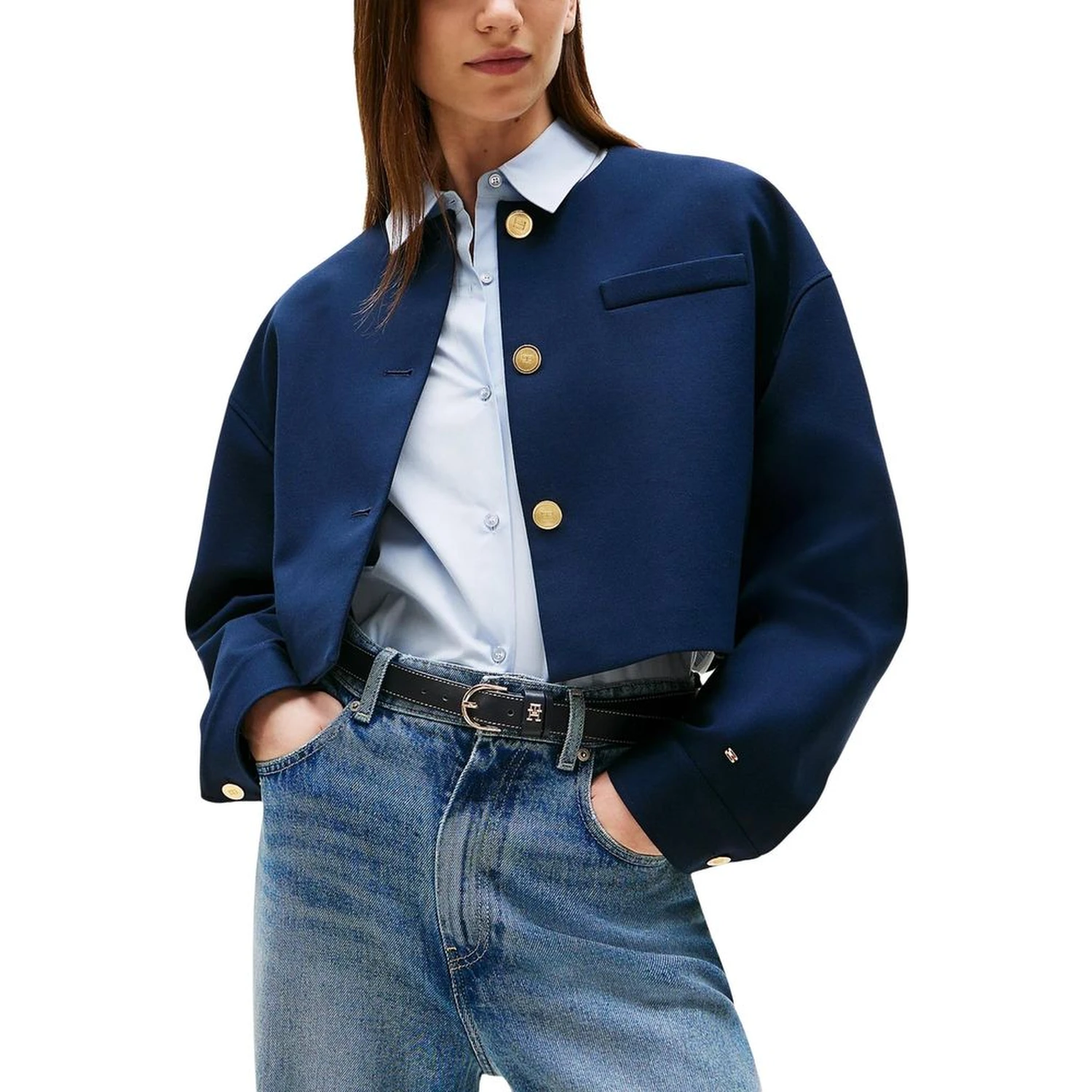 Blue Viscose Blazer