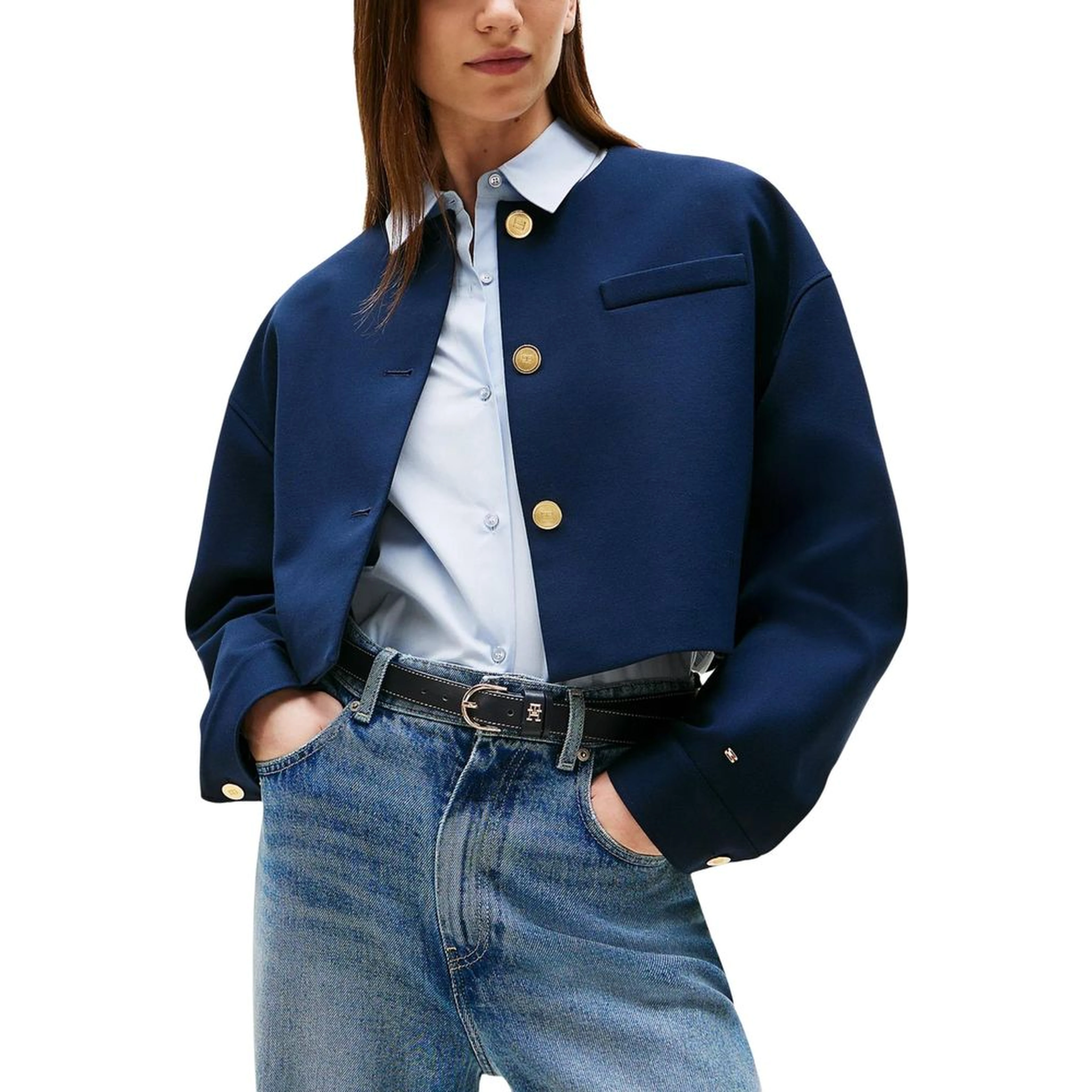 Blue Viscose Blazer