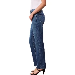 Blue Cotton Mom Jeans