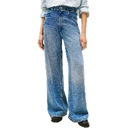 Blue Lyocell Bootcut Jeans