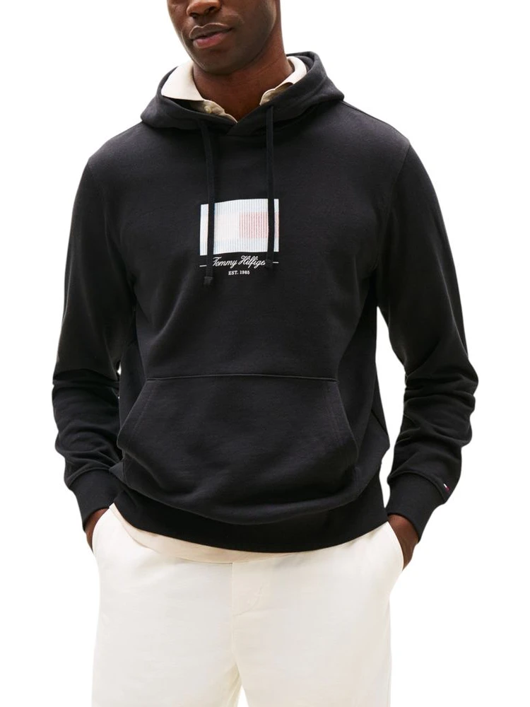 Black Recycled Cotton Hoodie