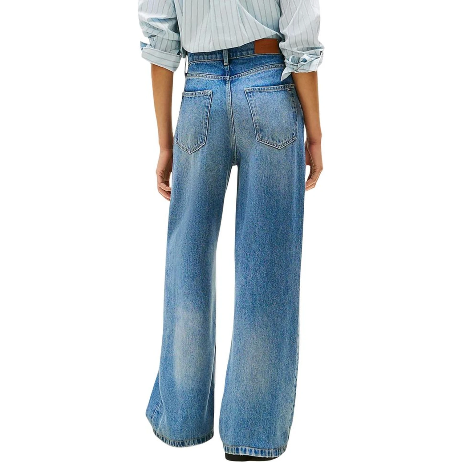 Blue Lyocell Bootcut Jeans