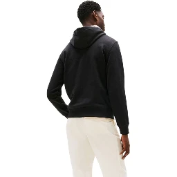Black Recycled Cotton Hoodie