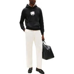 Black Recycled Cotton Hoodie