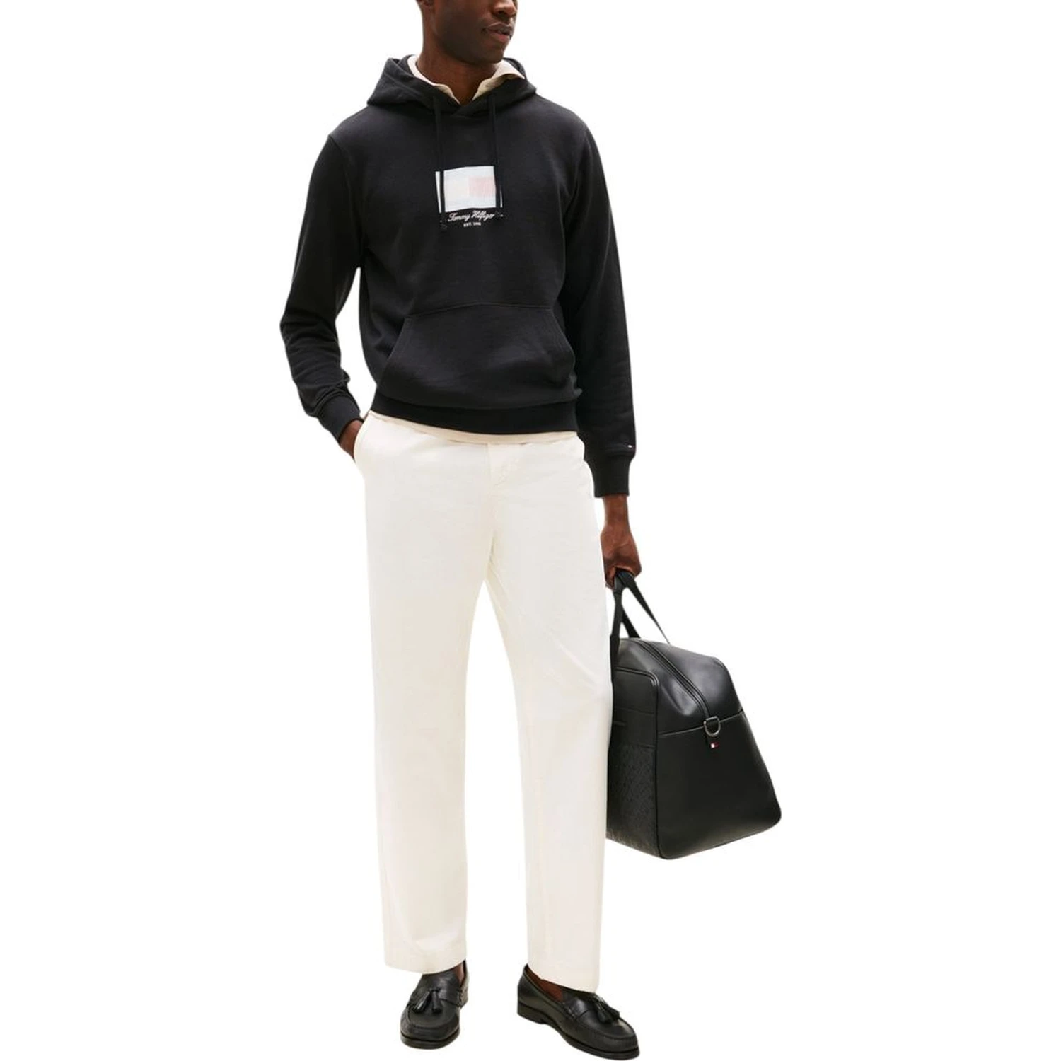 Black Recycled Cotton Hoodie