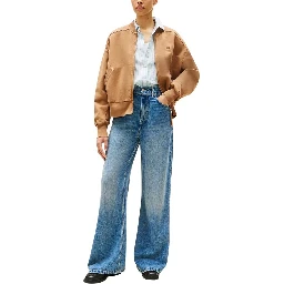 Blue Lyocell Bootcut Jeans