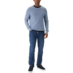 Blue Recycled Cotton Relaxed Fit Jeans