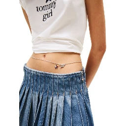 Blue Recycled Cotton Mini Skirt
