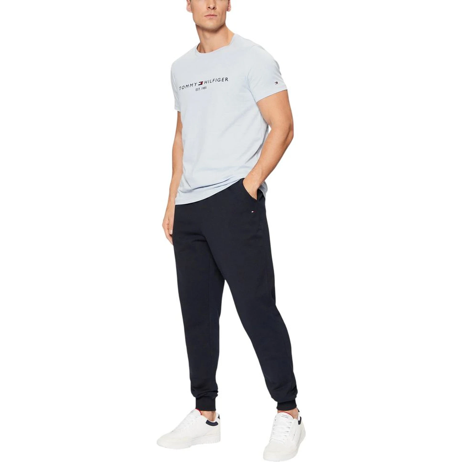 Blue Cotton Joggers (Workout Pants)