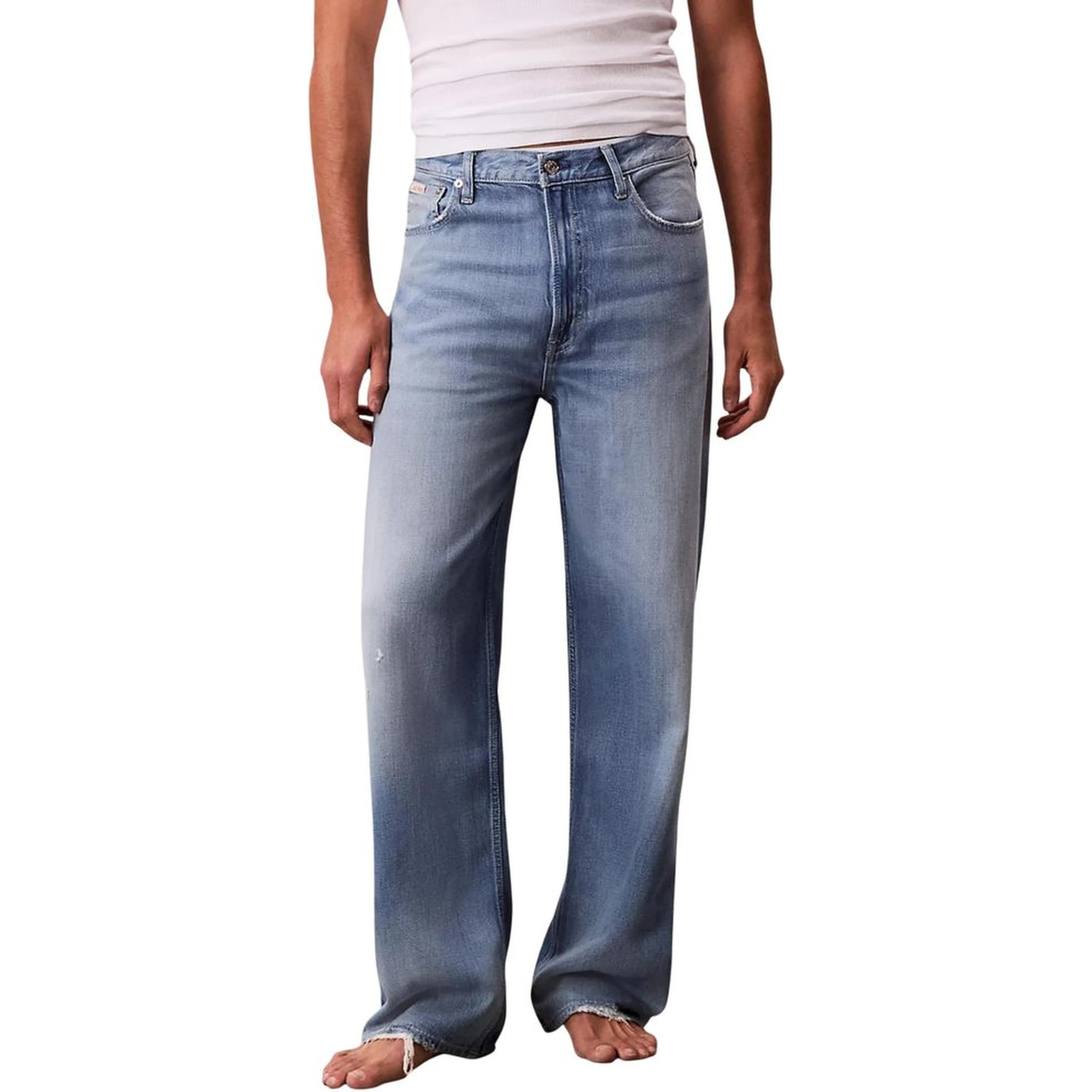 Blue Lyocell Relaxed Fit Jeans