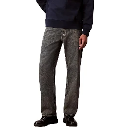 Beige Cotton Relaxed Fit Jeans