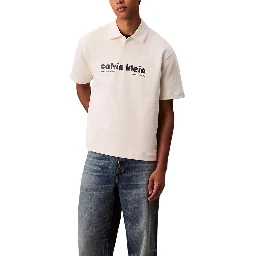 قميص بولو قطني أبيض