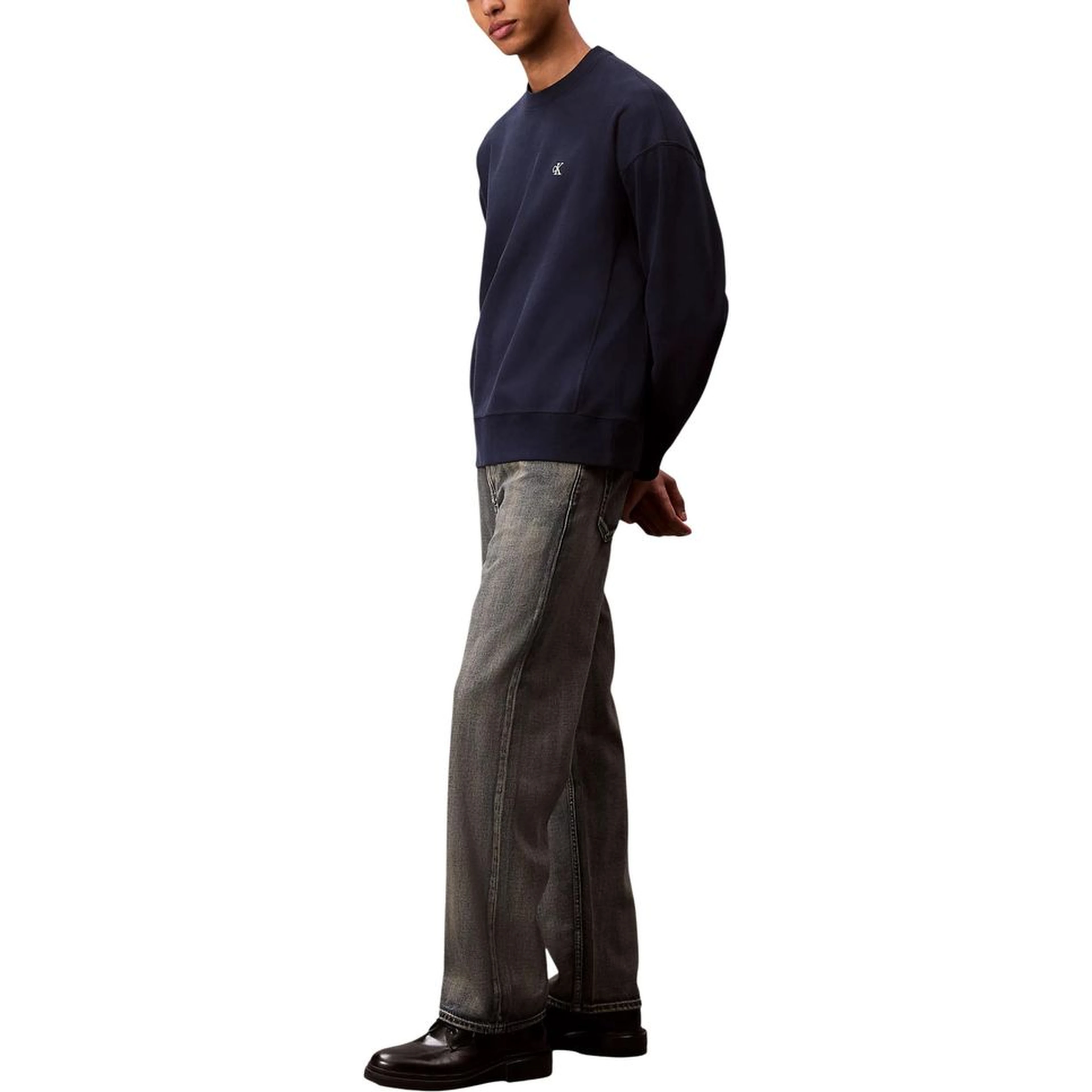 Beige Cotton Relaxed Fit Jeans