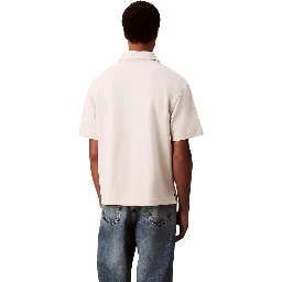 قميص بولو قطني أبيض