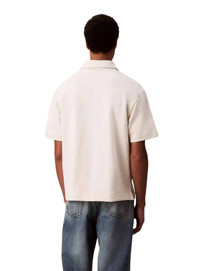 White Cotton Polo Shirt