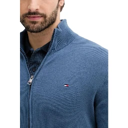 Blue Cotton Cardigan