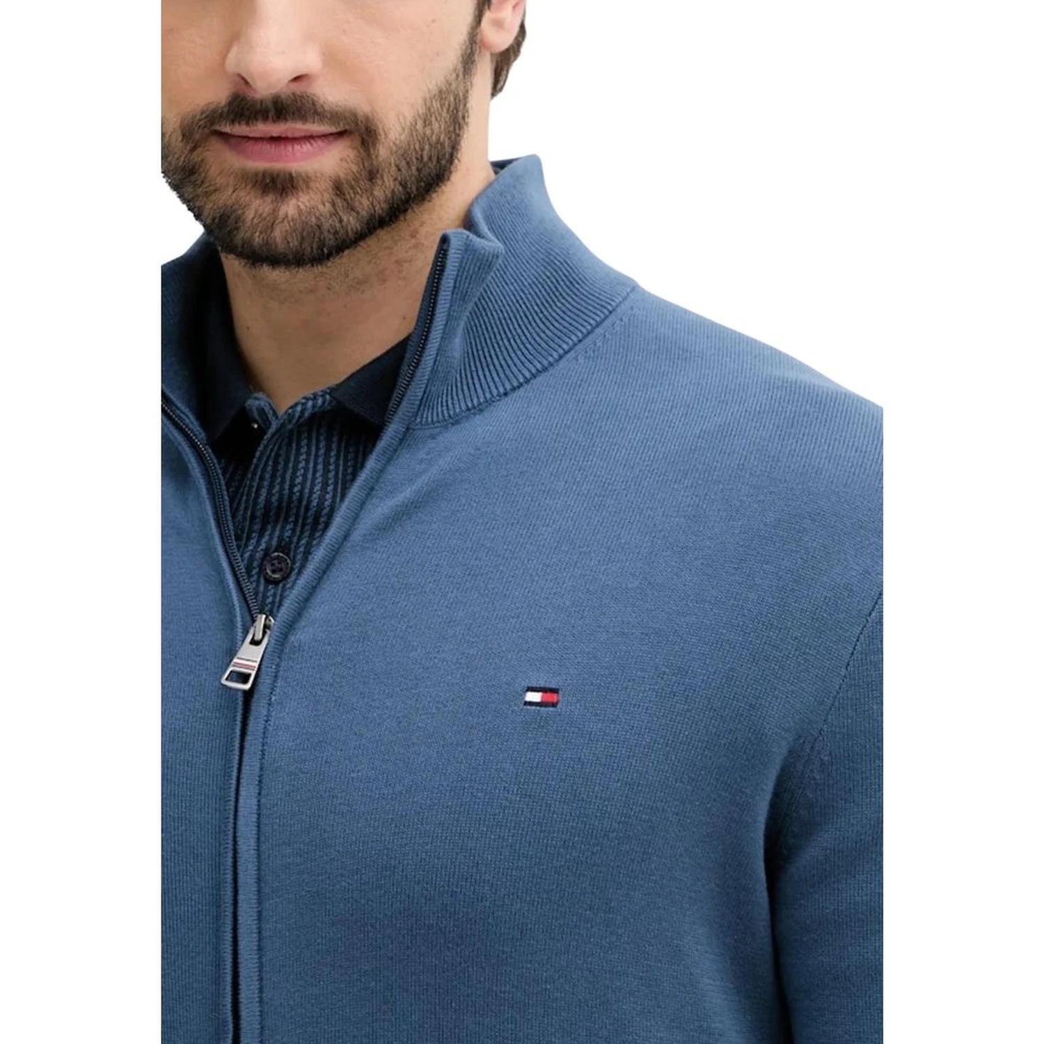 Blue Cotton Cardigan