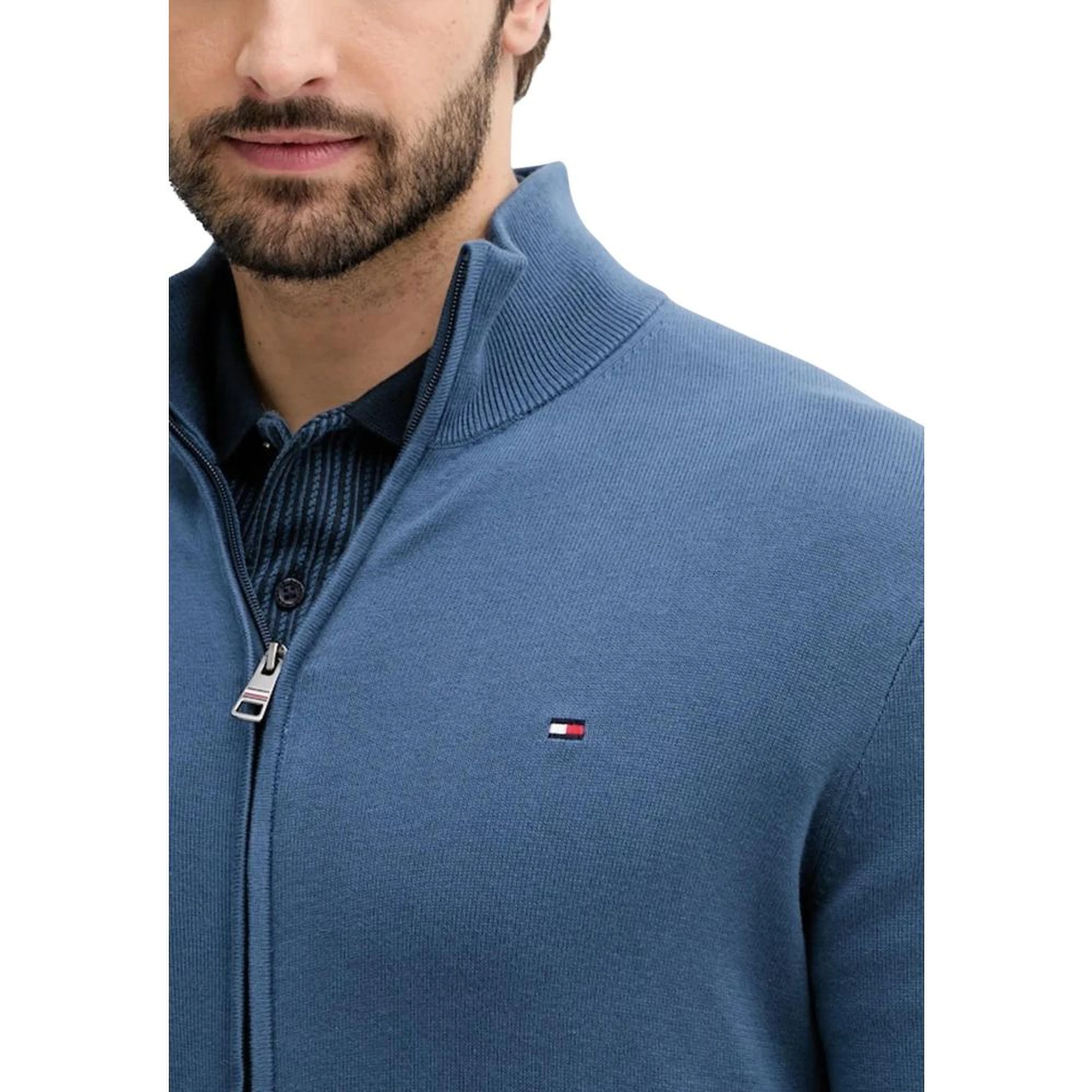 Blue Cotton Cardigan