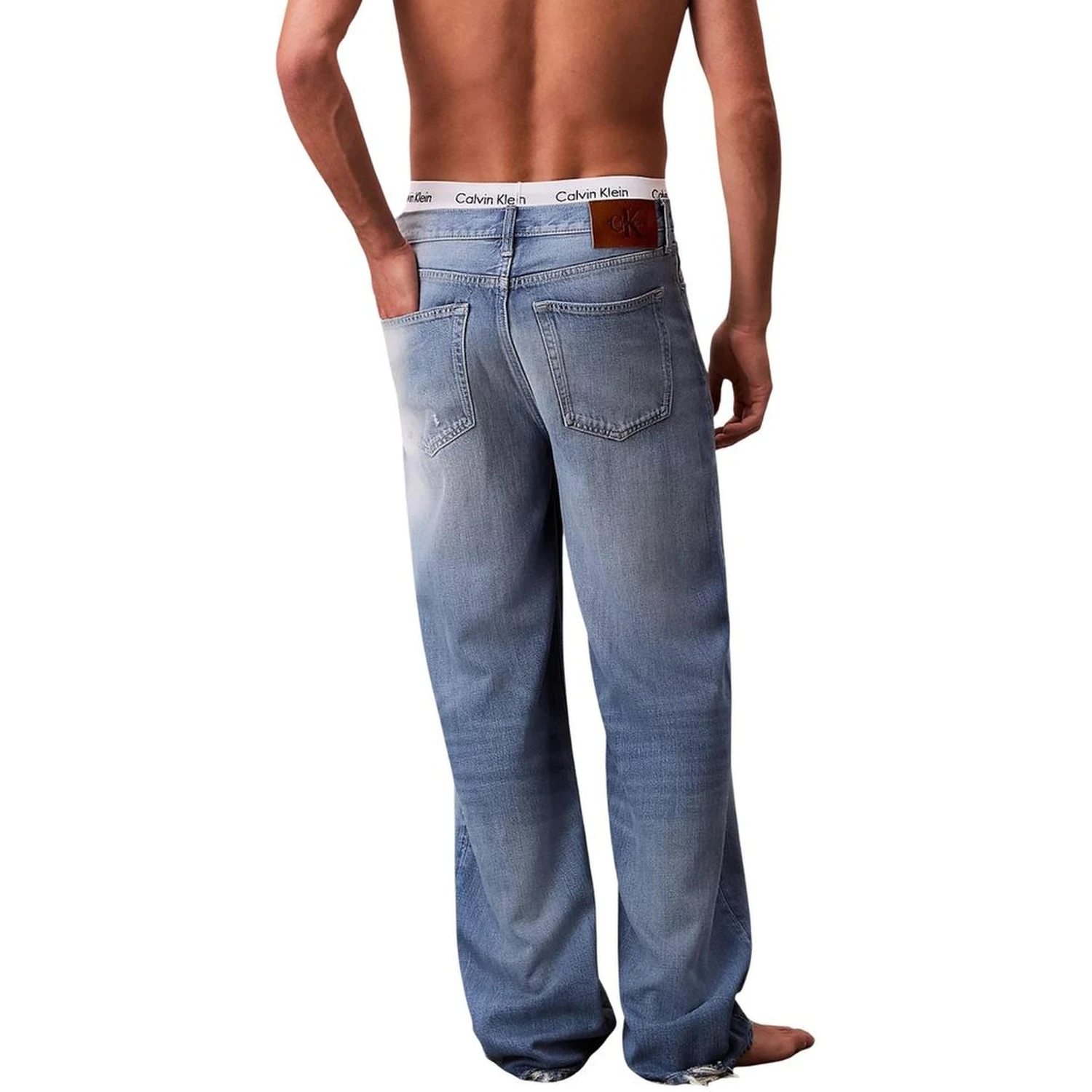 Blue Lyocell Relaxed Fit Jeans