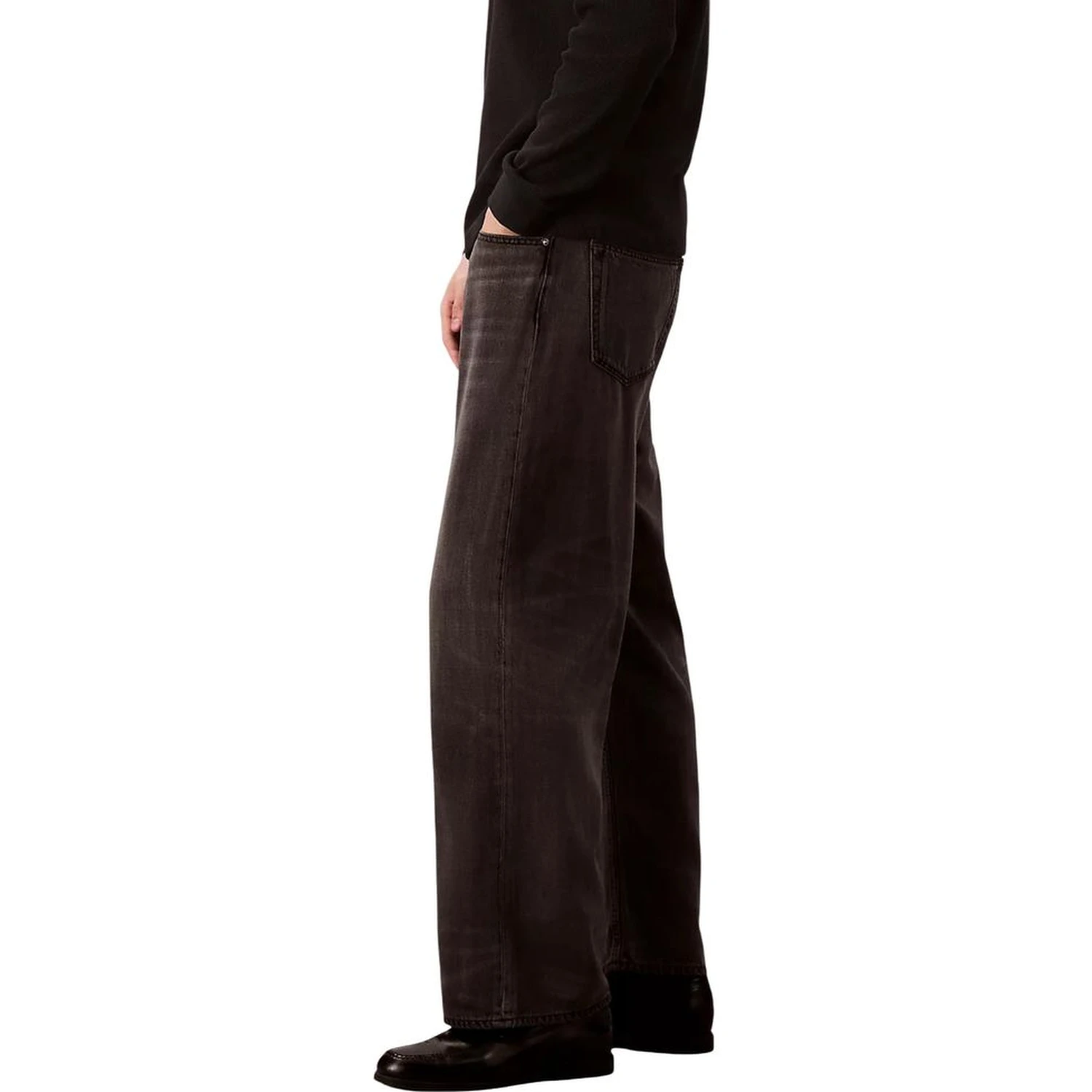 Black Lyocell Relaxed Fit Jeans