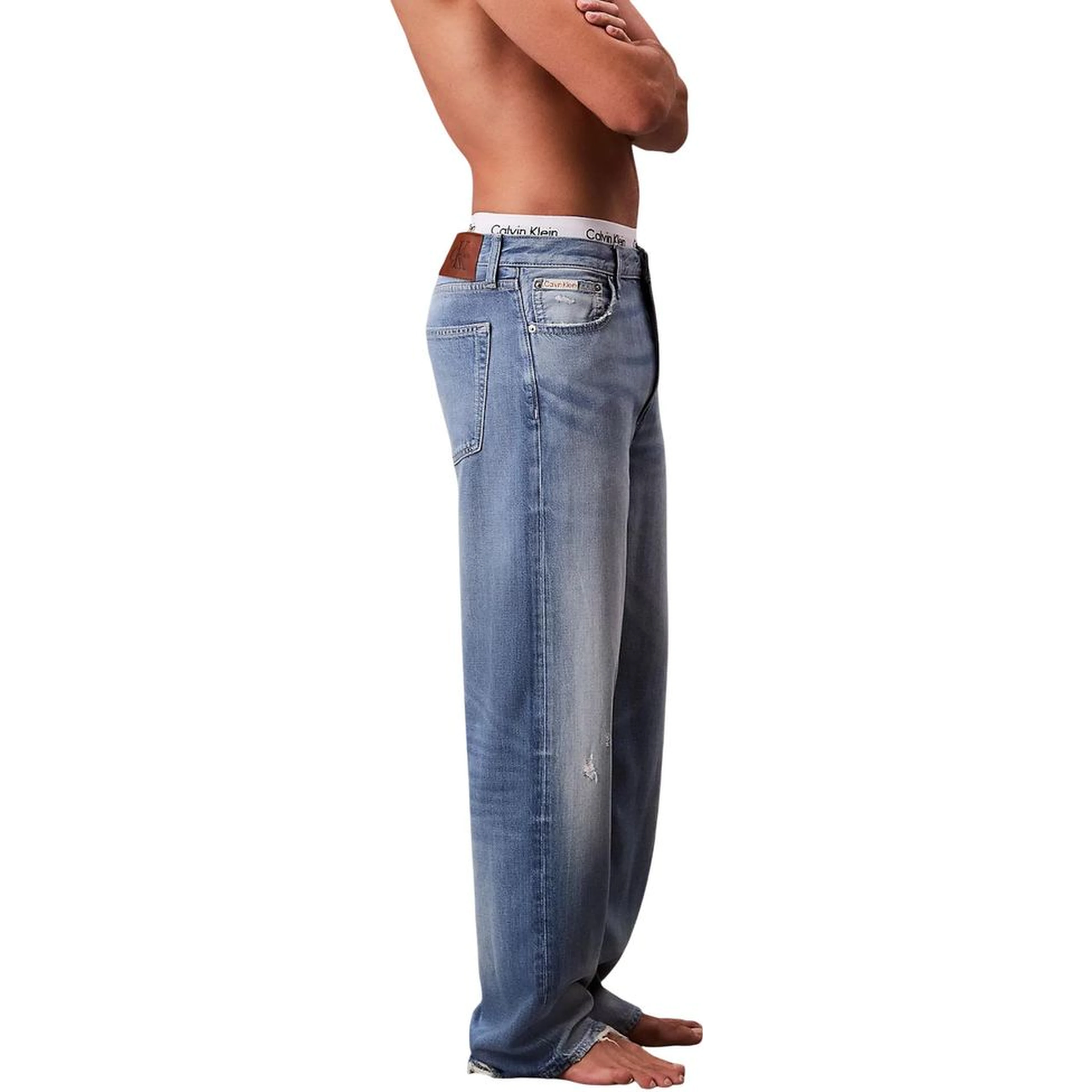 Blue Lyocell Relaxed Fit Jeans