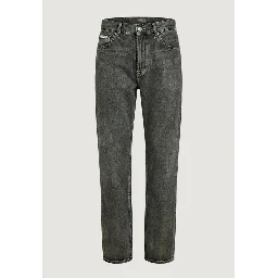 Beige Cotton Relaxed Fit Jeans