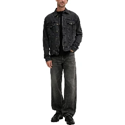 Black Cotton Relaxed Fit Jeans