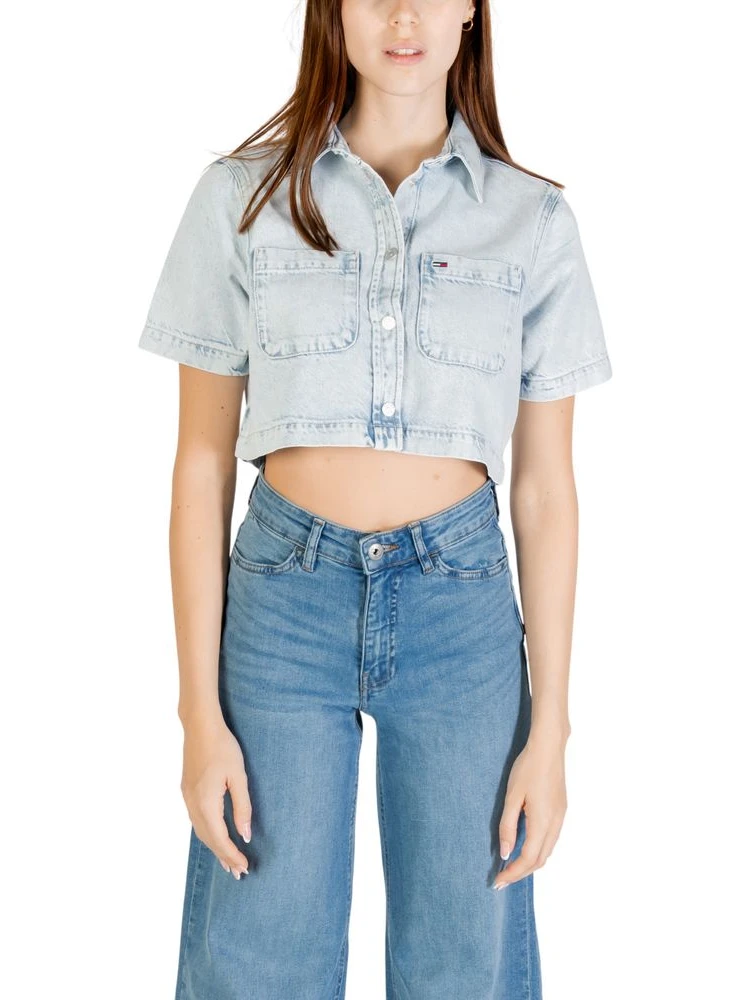 Light Blue Recycled Cotton Shortsleeve Shirt