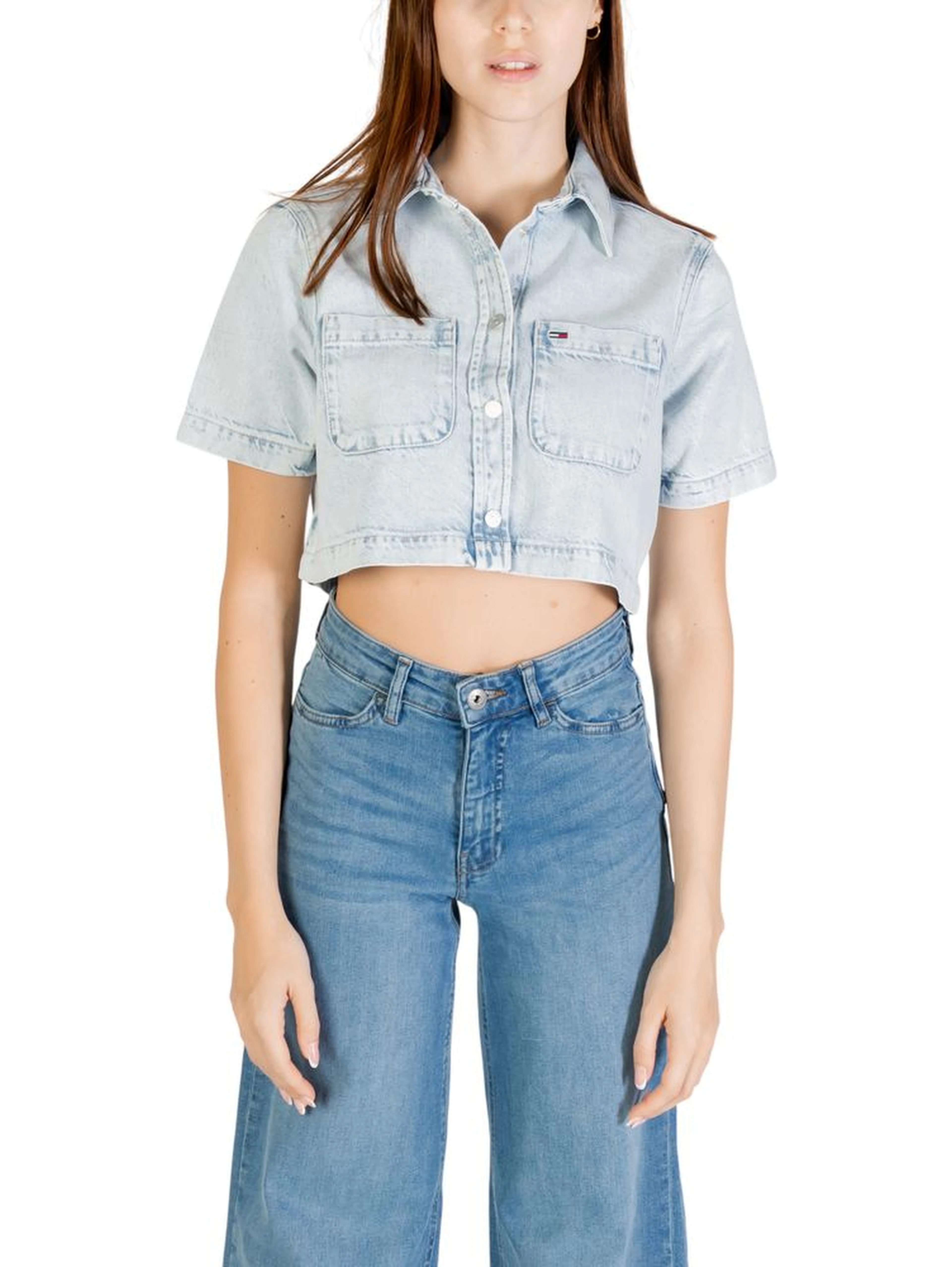 Light Blue Recycled Cotton Shortsleeve Shirt