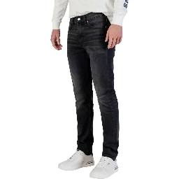 Blue Cotton Skinny Jeans