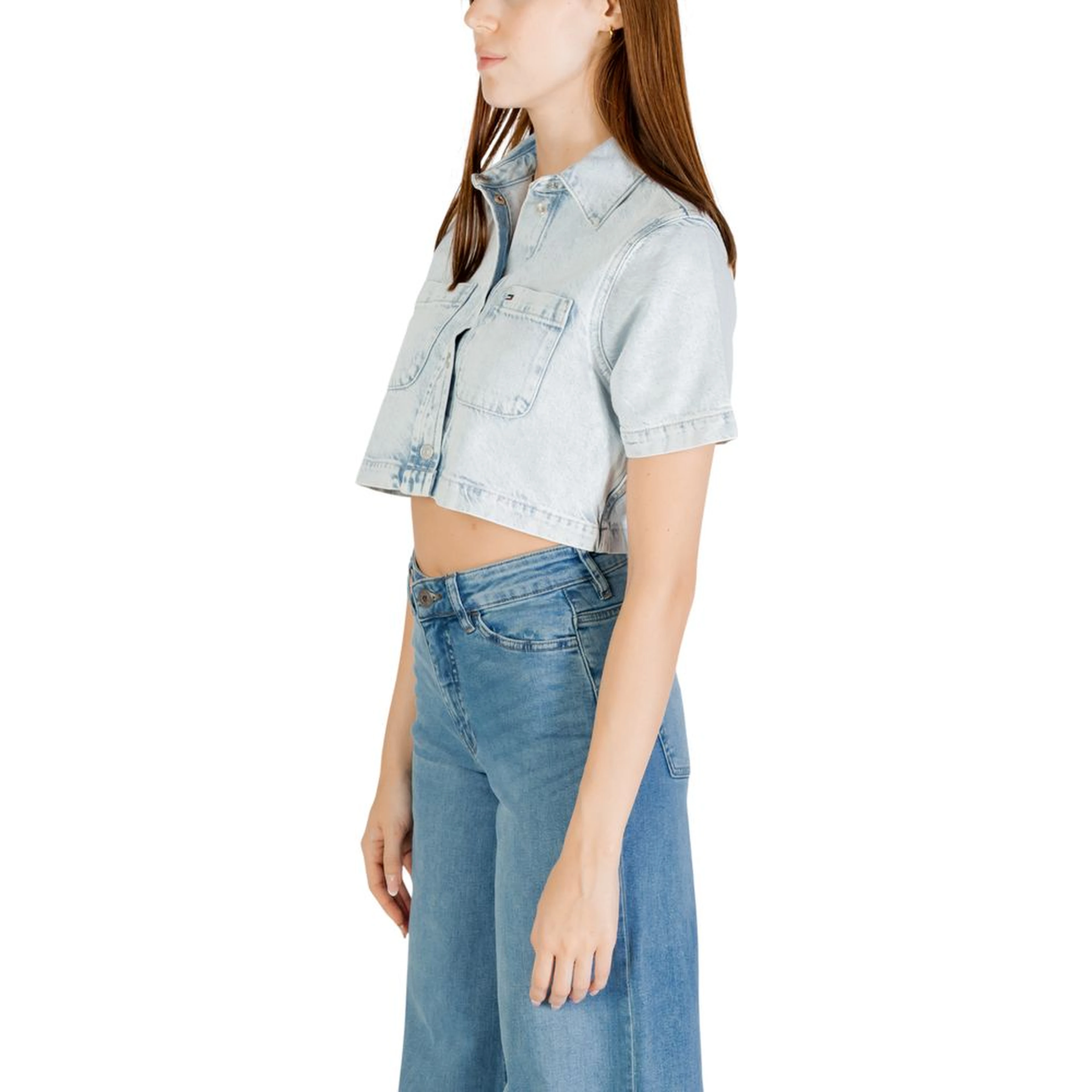 Light Blue Recycled Cotton Shortsleeve Shirt