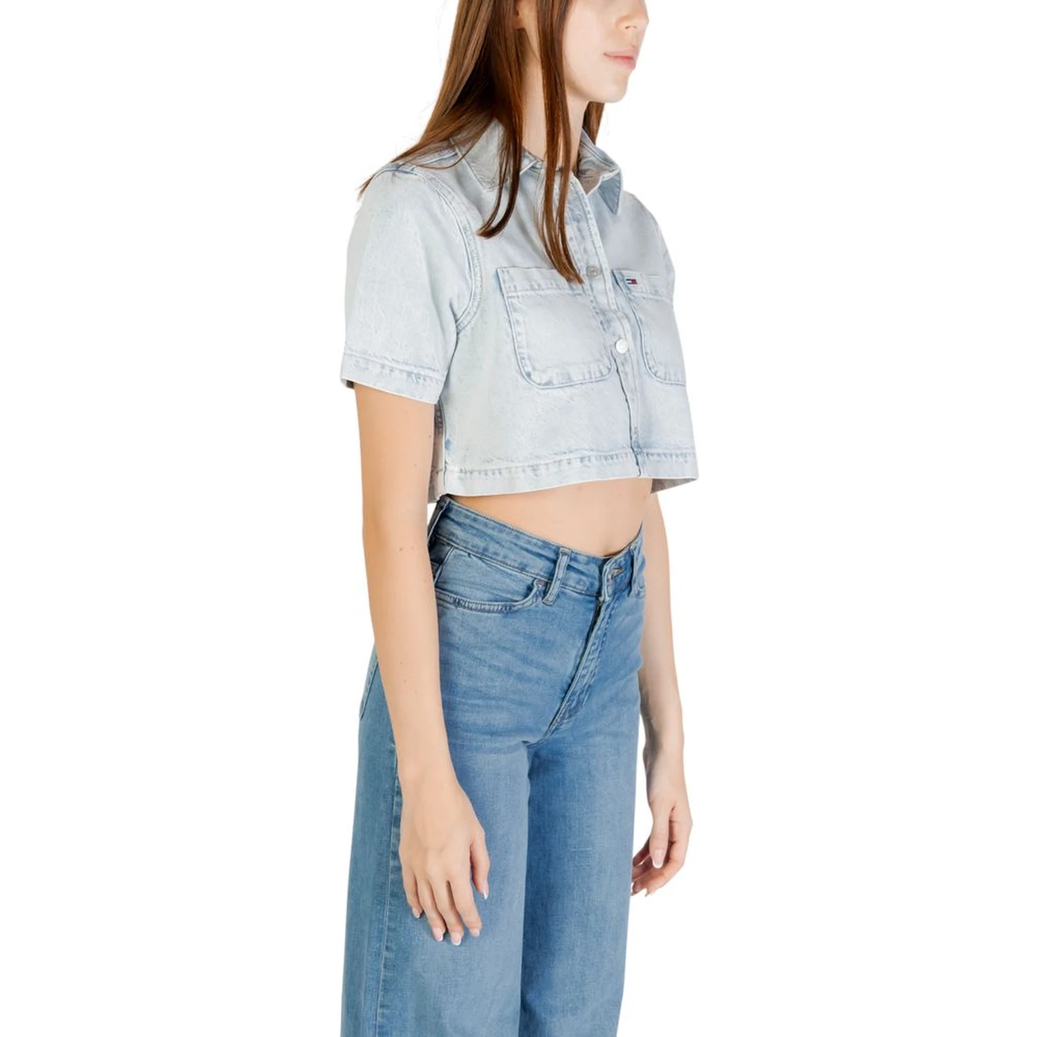 Light Blue Recycled Cotton Shortsleeve Shirt