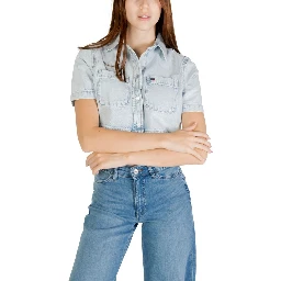 Light Blue Recycled Cotton Shortsleeve Shirt