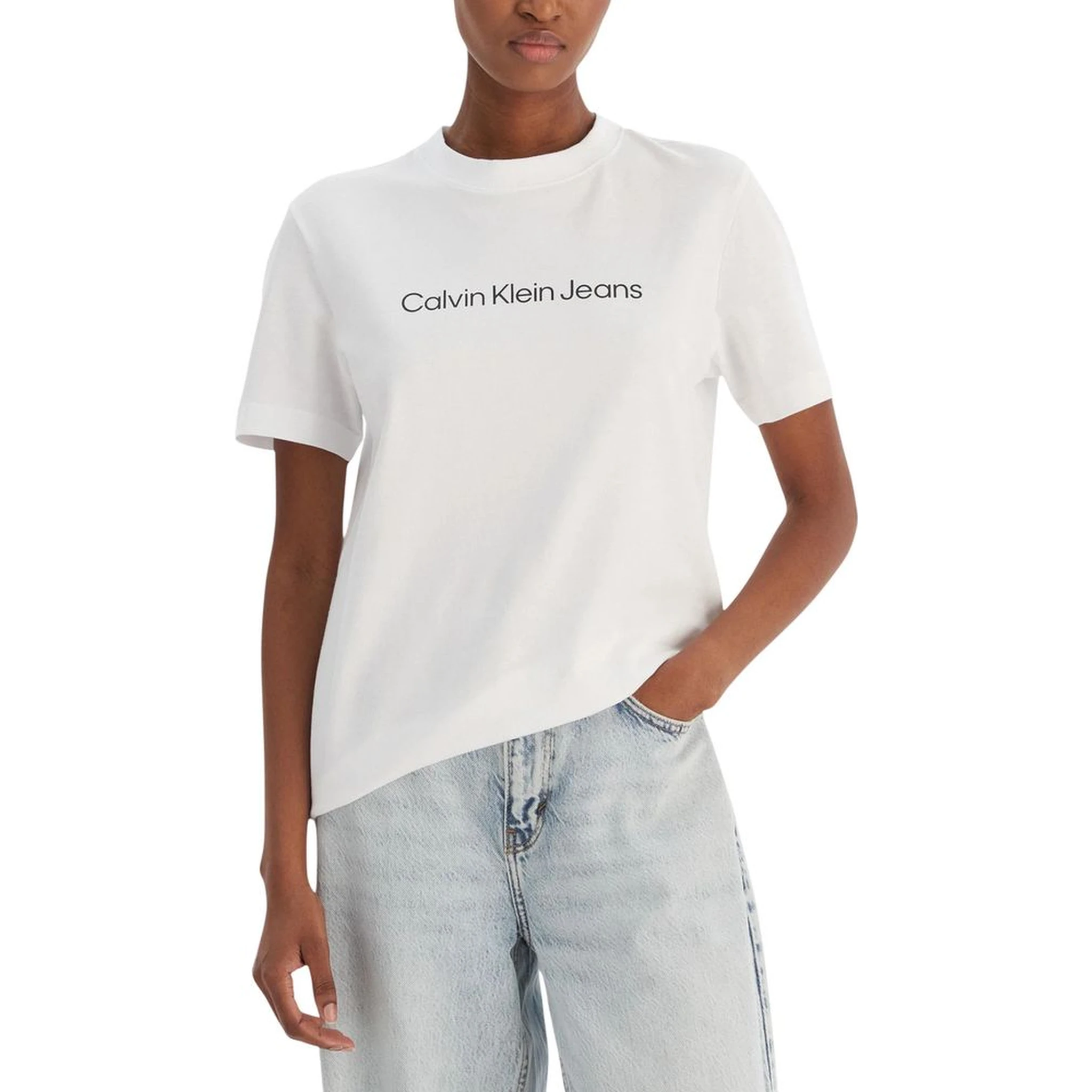 تي شيرت قطني أبيض