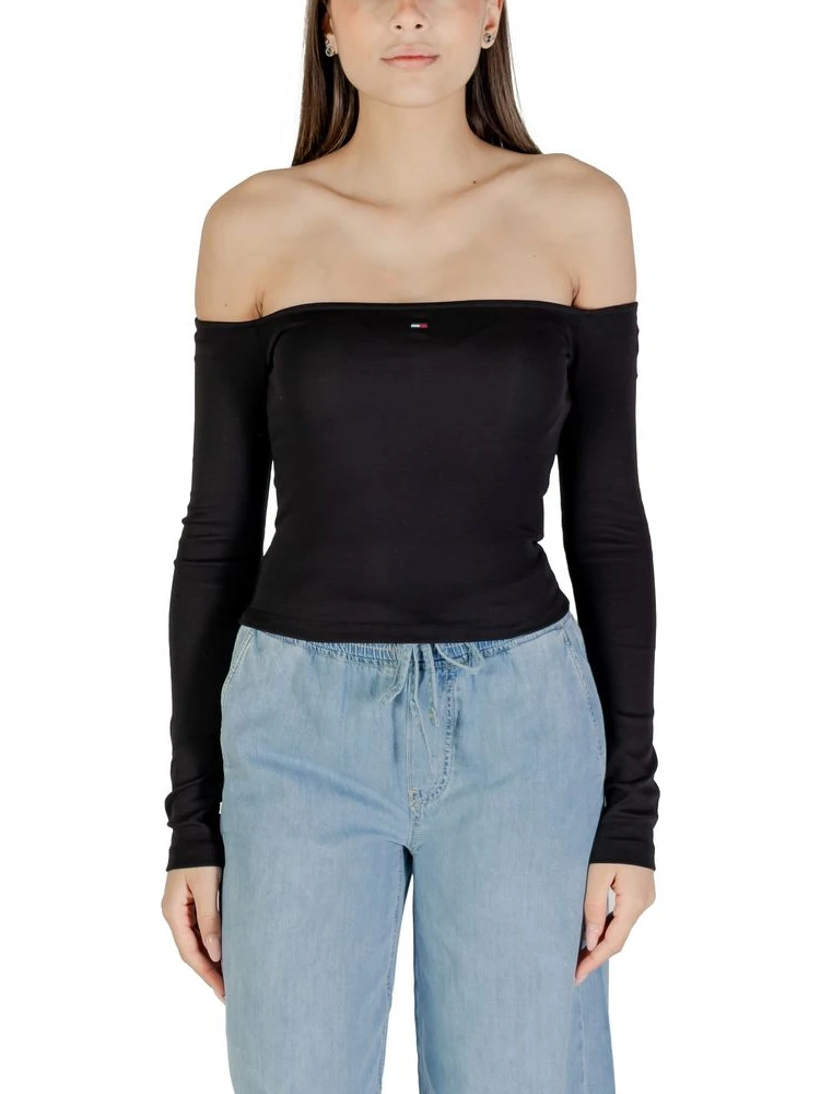 Black Recycled Cotton Long Sleeve T-Shirt