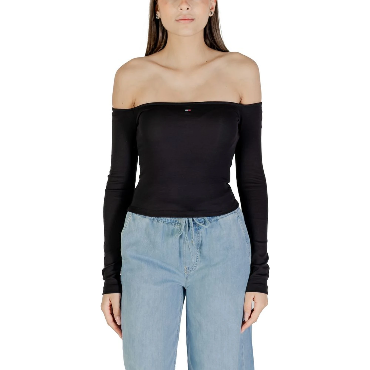 Black Recycled Cotton Long Sleeve T-Shirt