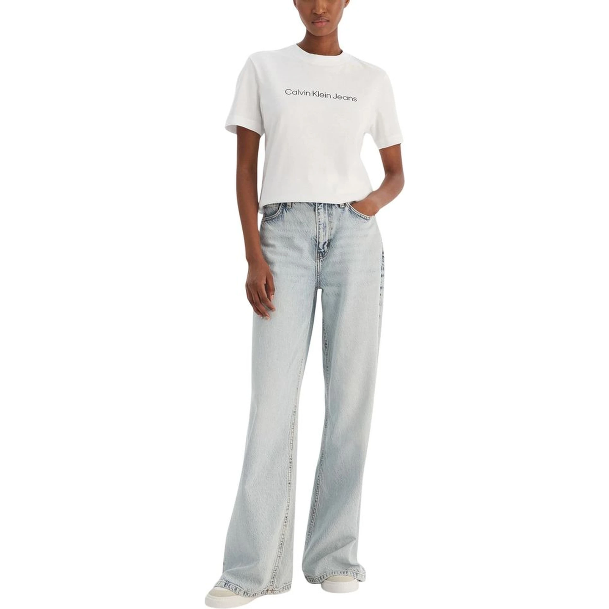 تي شيرت قطني أبيض