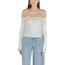 Cream Recycled Cotton Long Sleeve T-Shirt