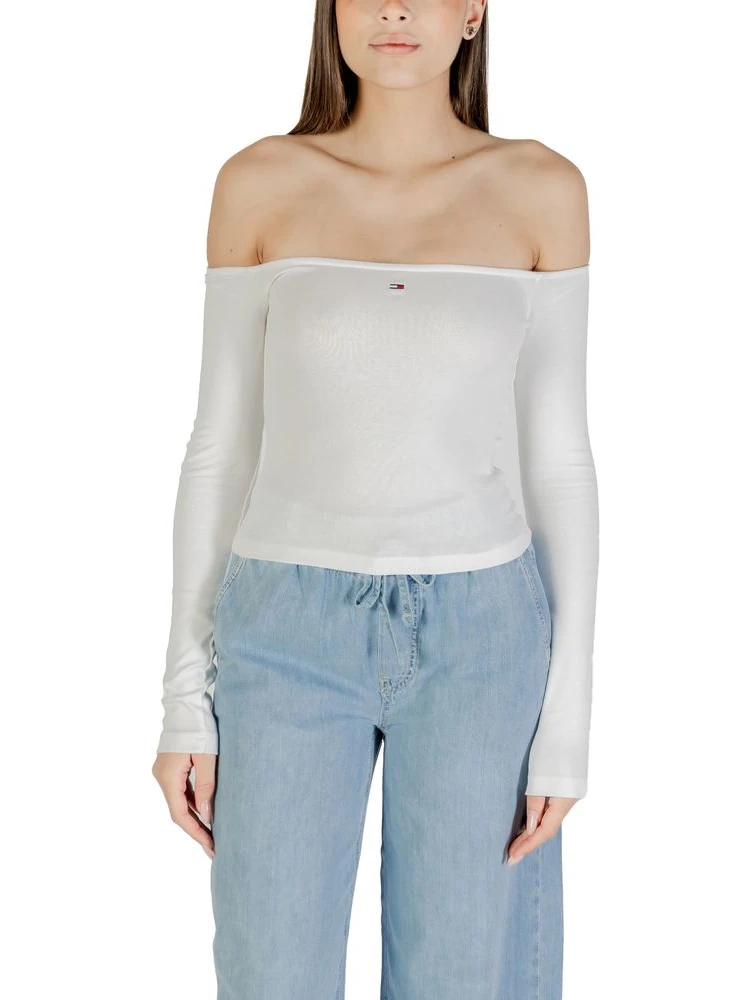 Cream Recycled Cotton Long Sleeve T-Shirt