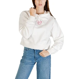 Cream Recycled Cotton Hoodie