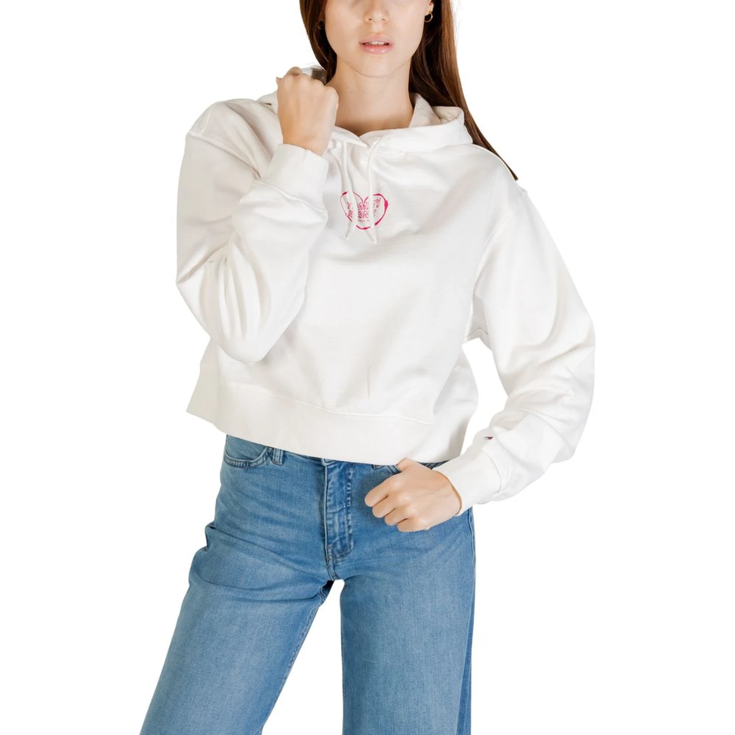 Cream Recycled Cotton Hoodie