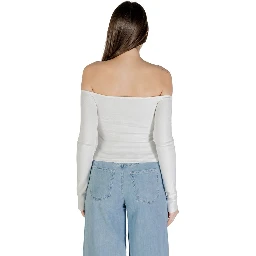 Cream Recycled Cotton Long Sleeve T-Shirt