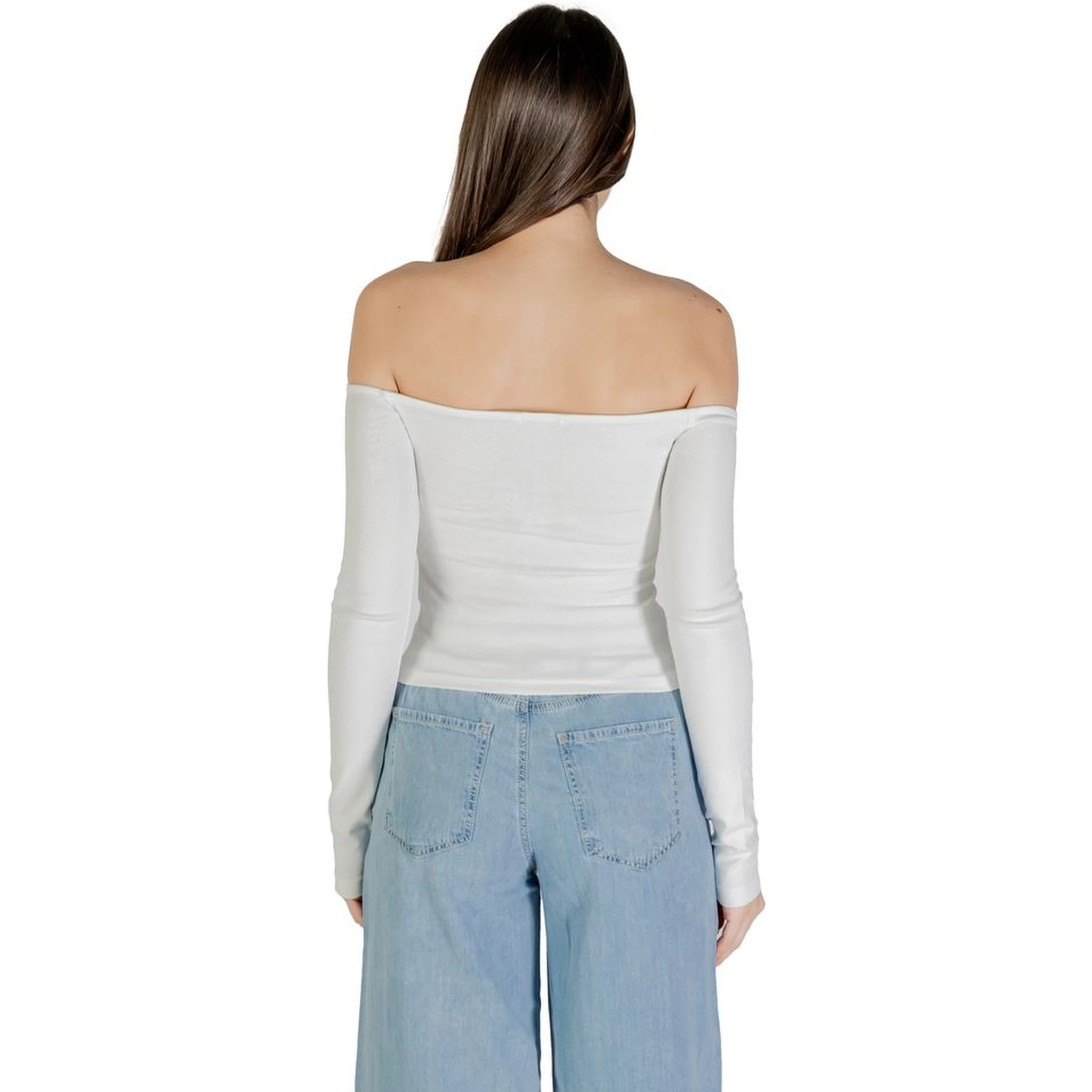 Cream Recycled Cotton Long Sleeve T-Shirt