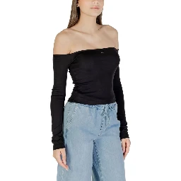 Black Recycled Cotton Long Sleeve T-Shirt