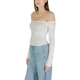 Cream Recycled Cotton Long Sleeve T-Shirt