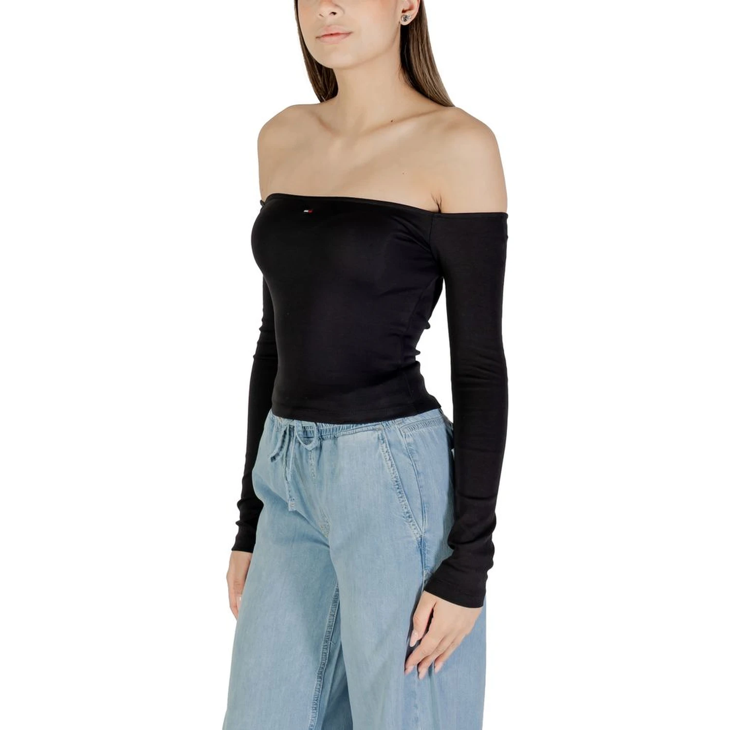 Black Recycled Cotton Long Sleeve T-Shirt