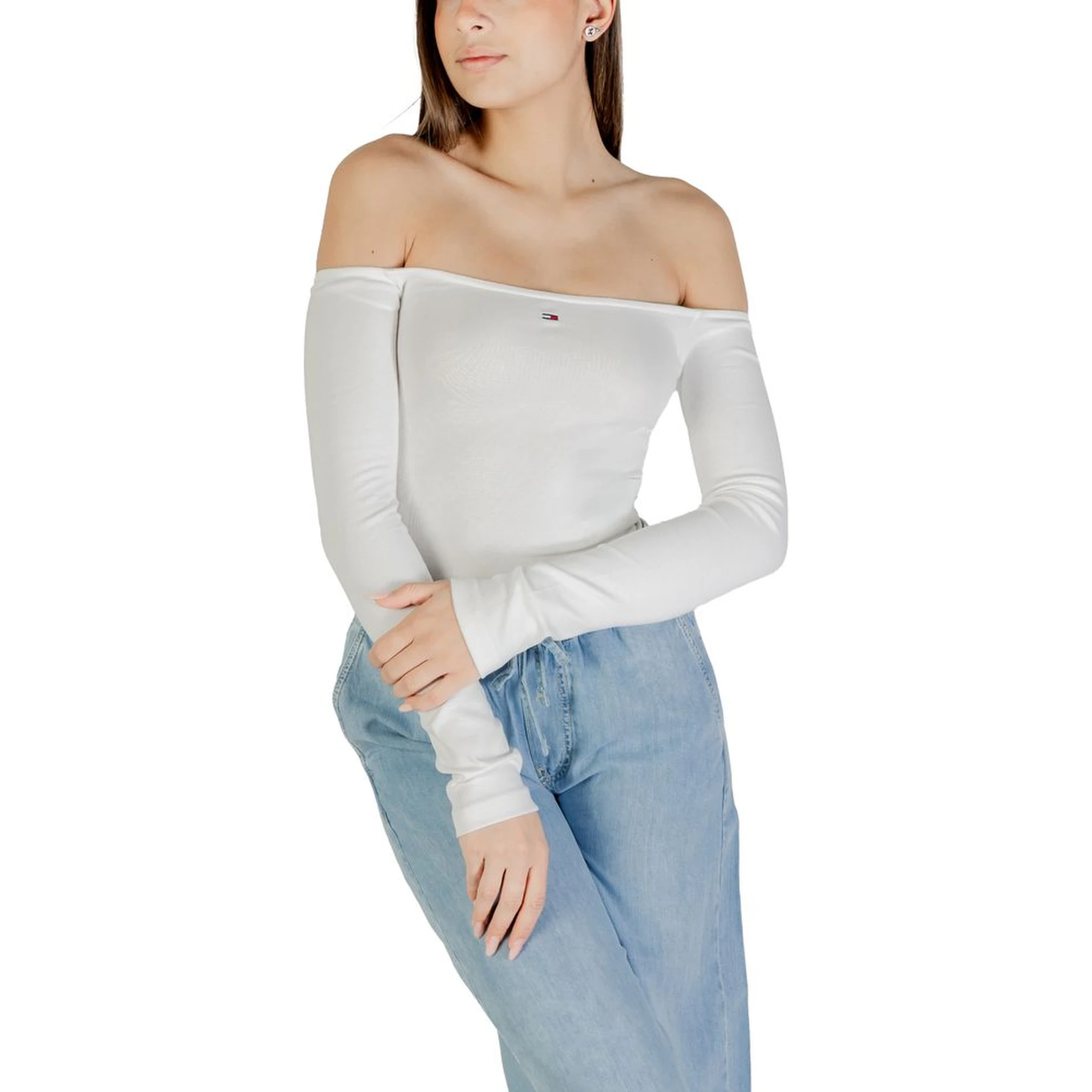 Cream Recycled Cotton Long Sleeve T-Shirt