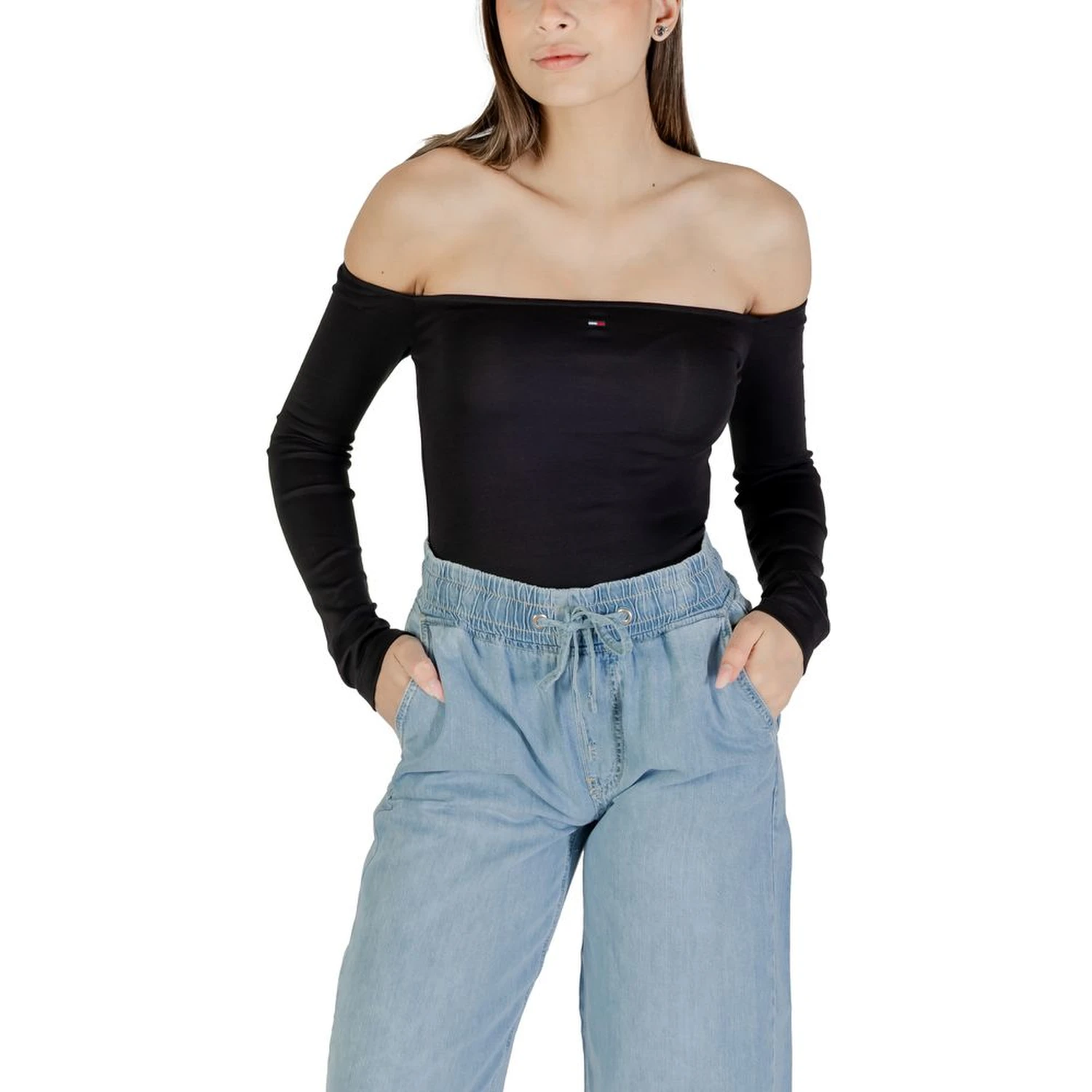 Black Recycled Cotton Long Sleeve T-Shirt